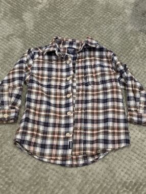 Osh Kosh 4t Button Down Boys Plaid Shirt